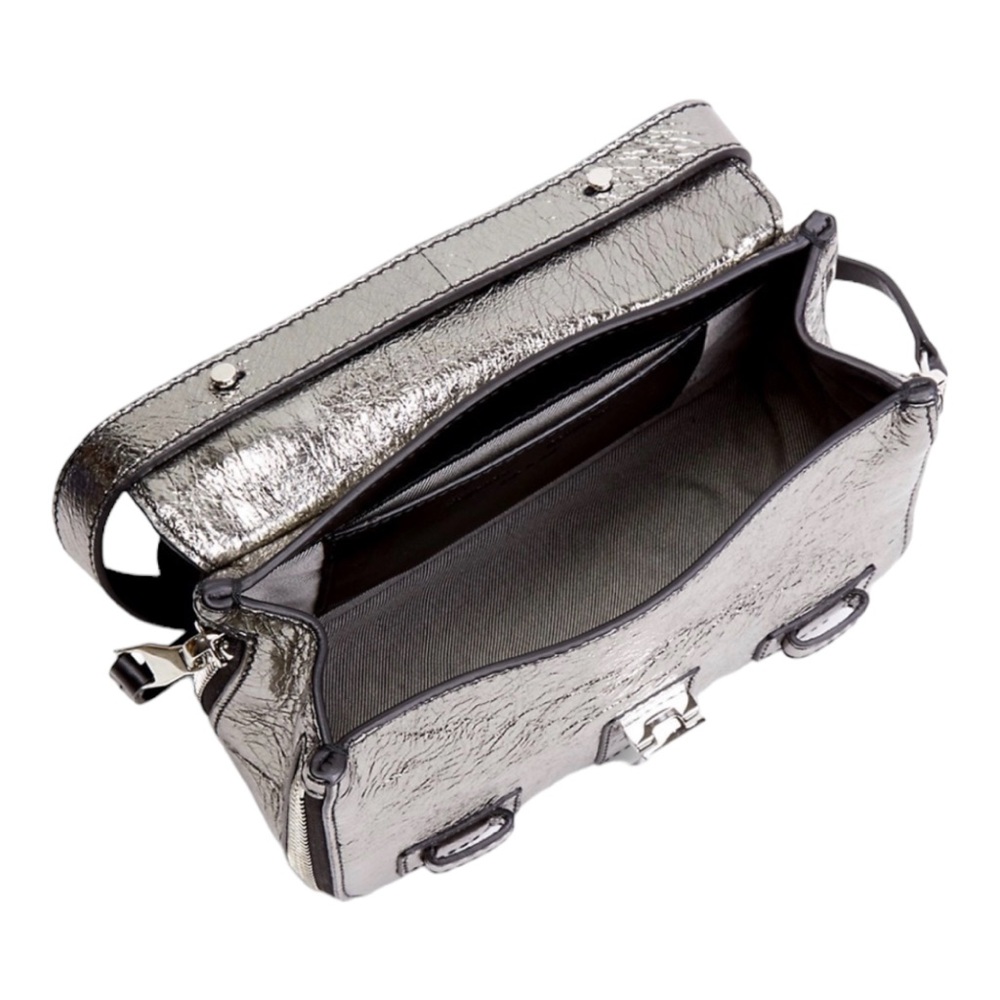 Proenza Schouler Mini PS1 Metallic silver Leather Crossbody Bag - Picture 3 of 16